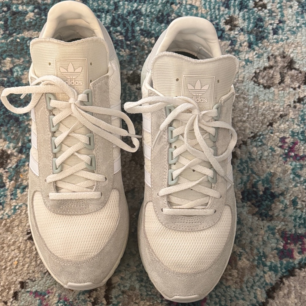 Men’s adidas White and Gray Athletic Shoes